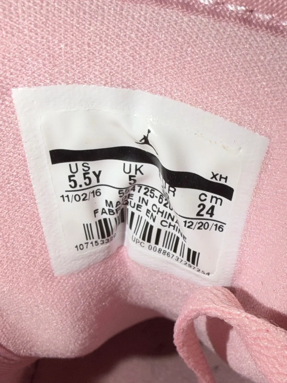 Jordan High-Top Sneakers in Pink